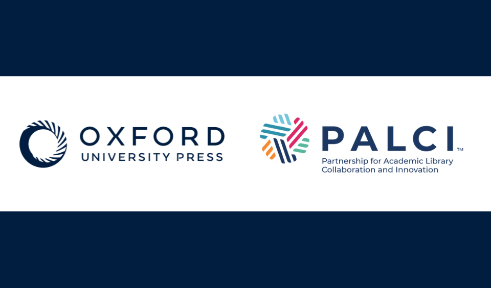 Oxford University Press logo and PALCI logo header